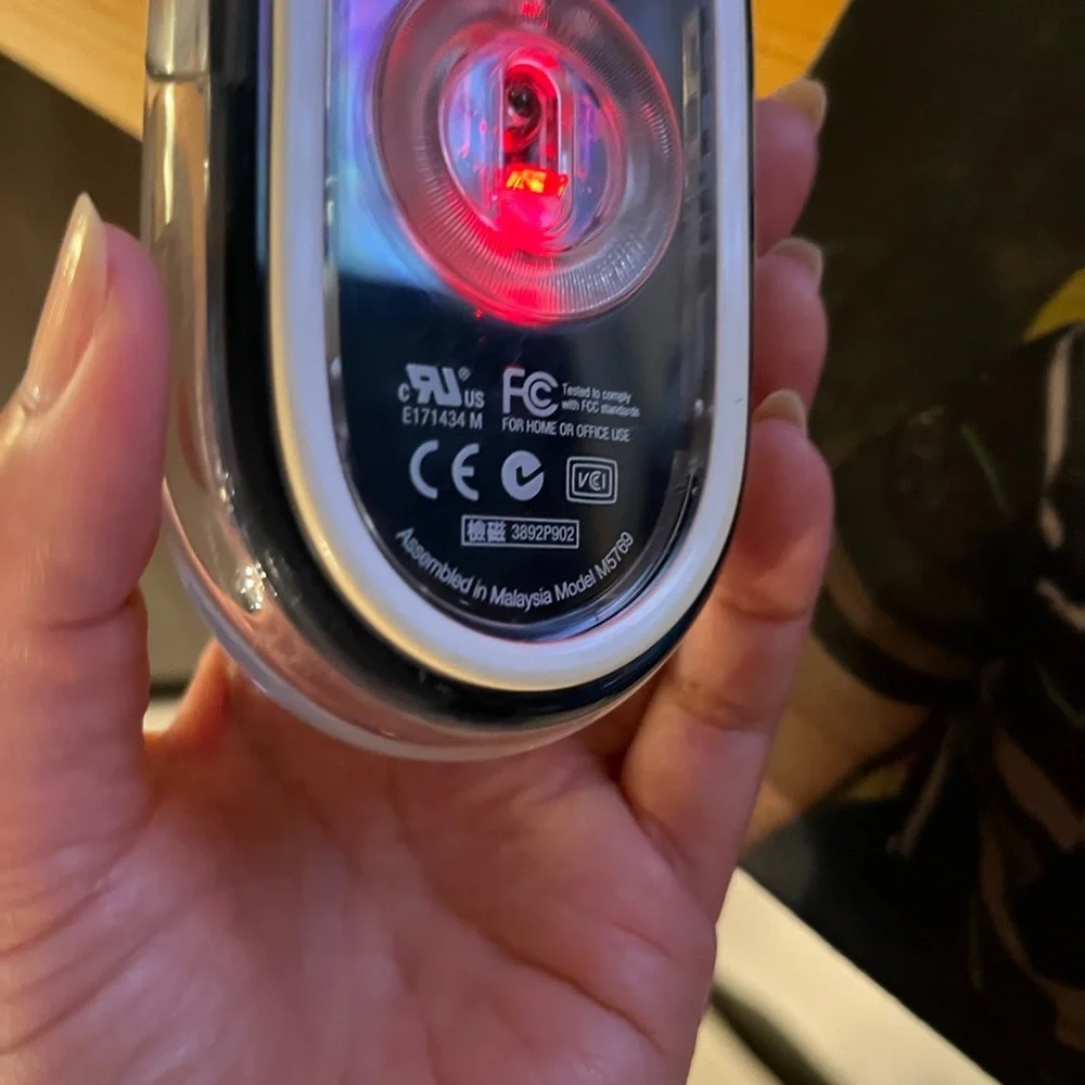 Rare Apple Pro Clear Black Mouse